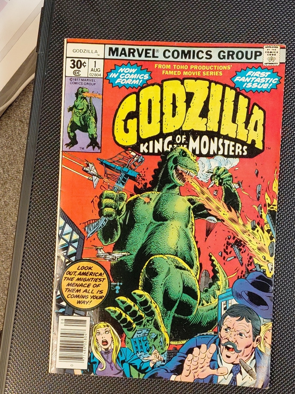 Marvel Godzilla King of Monsters Comic Book - Red/Orange Cover